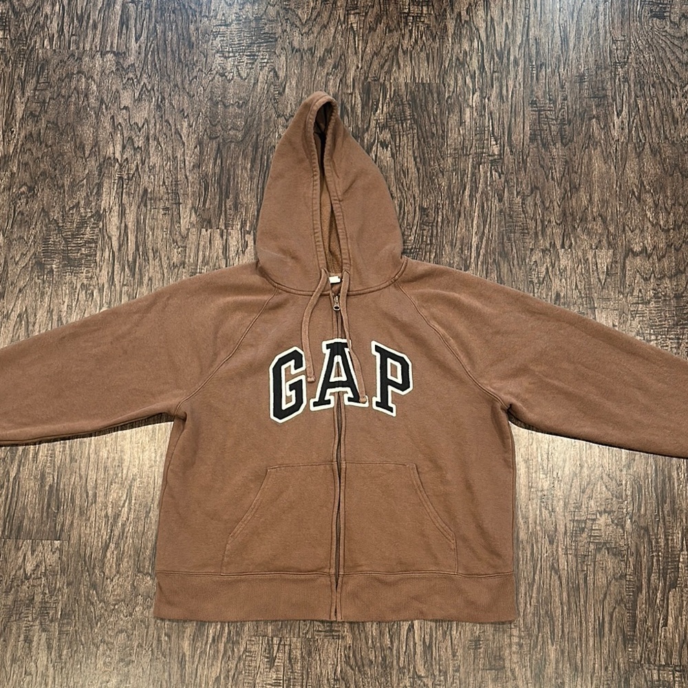 GAP Brown Zip-Up With Hood